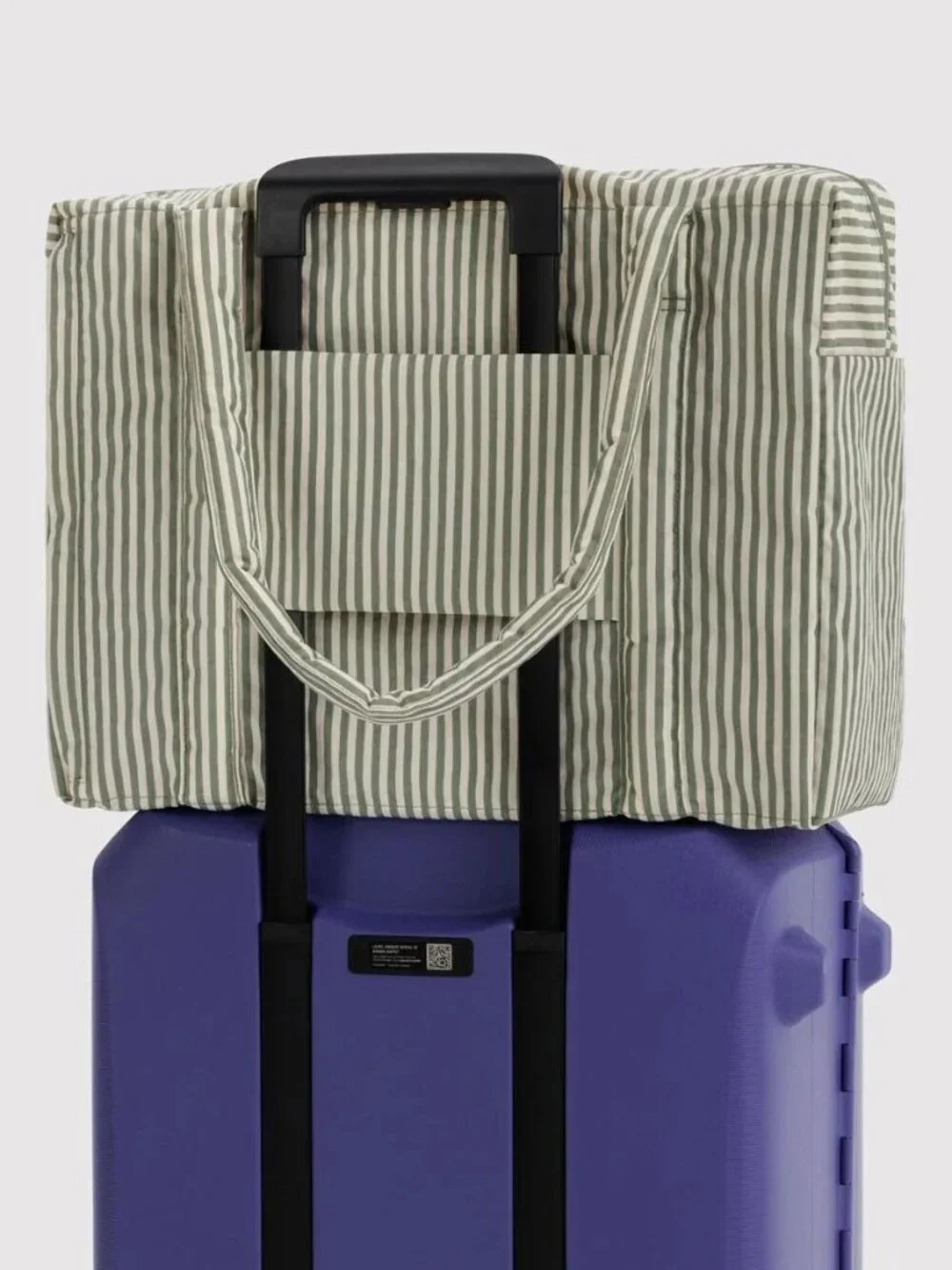 NWT Baggu Cloud Regular Carry-on - Sage Stripe